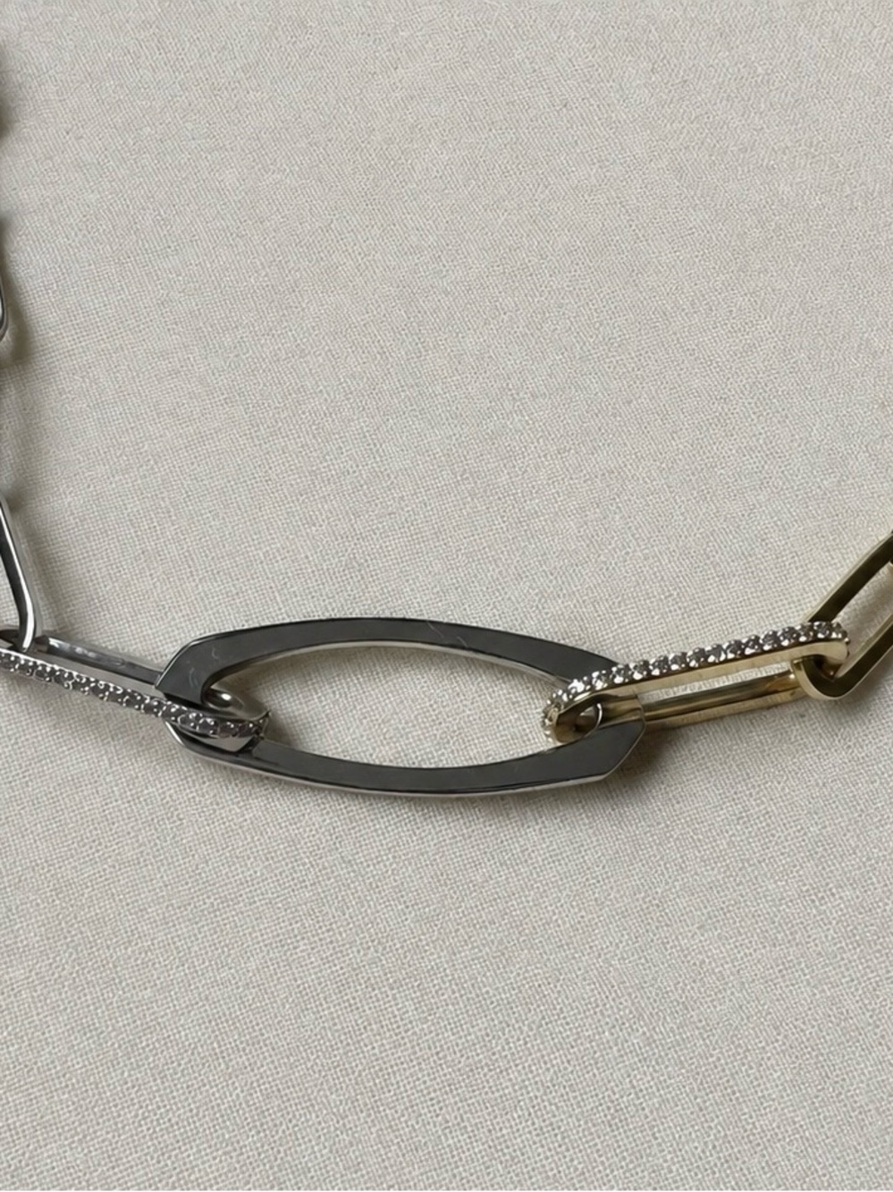 Kendra Scott Adeline Chain Necklace, Mixed Metal Gold and Silver - Picture 3 of 4